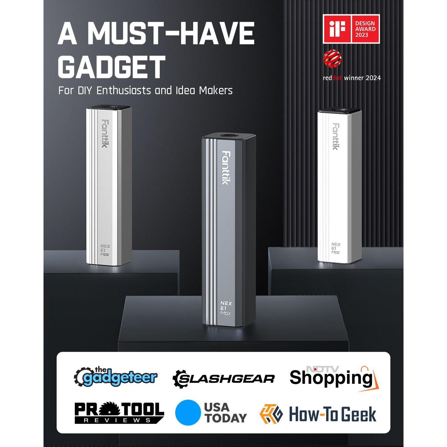 Fanttik E1 Max 3.7V Electric Screwdriver, Mini Precision Screwdriver Set, 50 Magnetic Bits, Magnetic Storage, 5/32‘’Hex, Repair Tool Kit for Electronics Phone Camera Laptop Watch 