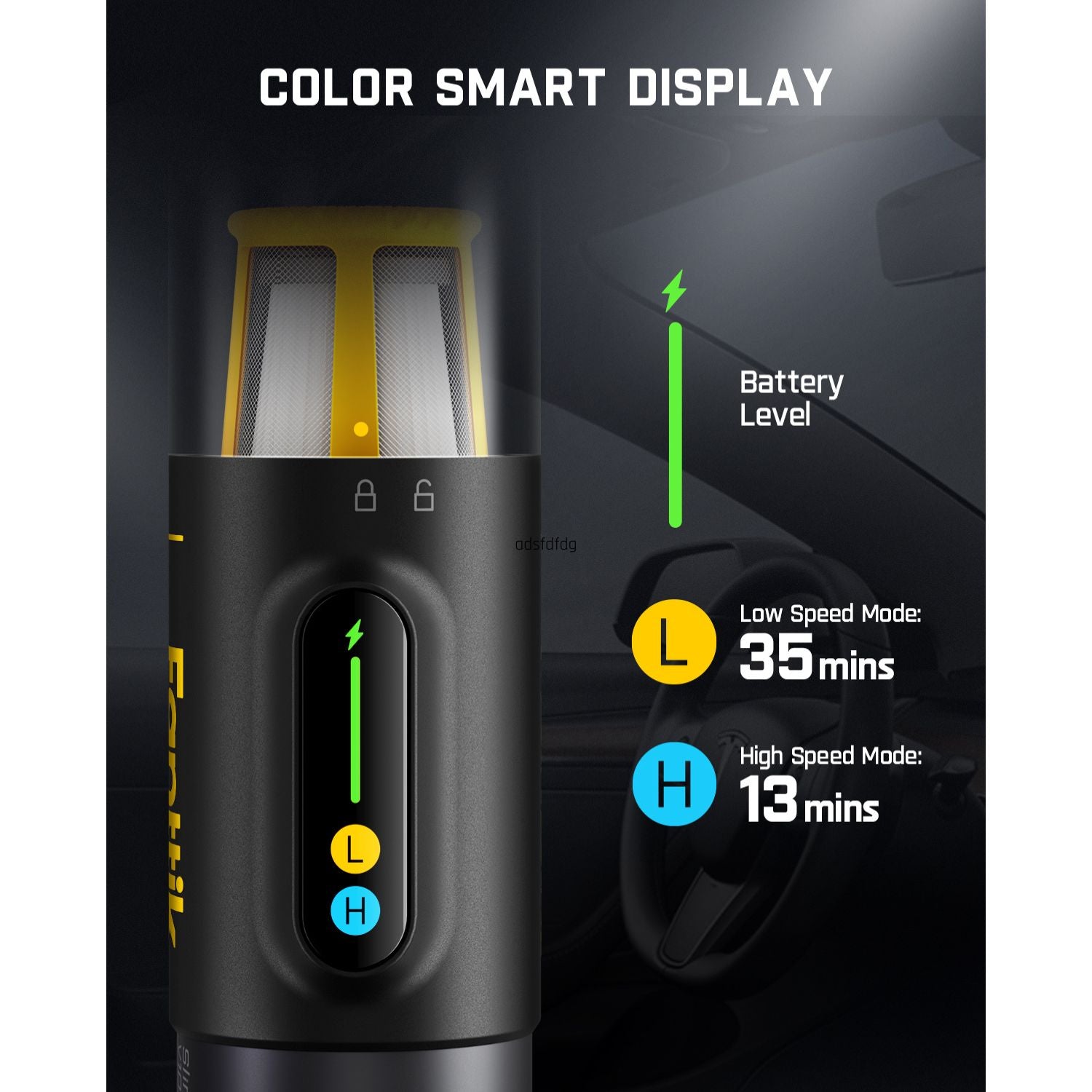 Fanttik Slim V10 Mix Cordless Car Vacuum, 4 in 1 Handheld Air Duster and Vacuum, Color Smart LED Display, 16kPa Powerful Suction, RobustClean Portable Mini Keyboard Vacuum for Car, Home, Office