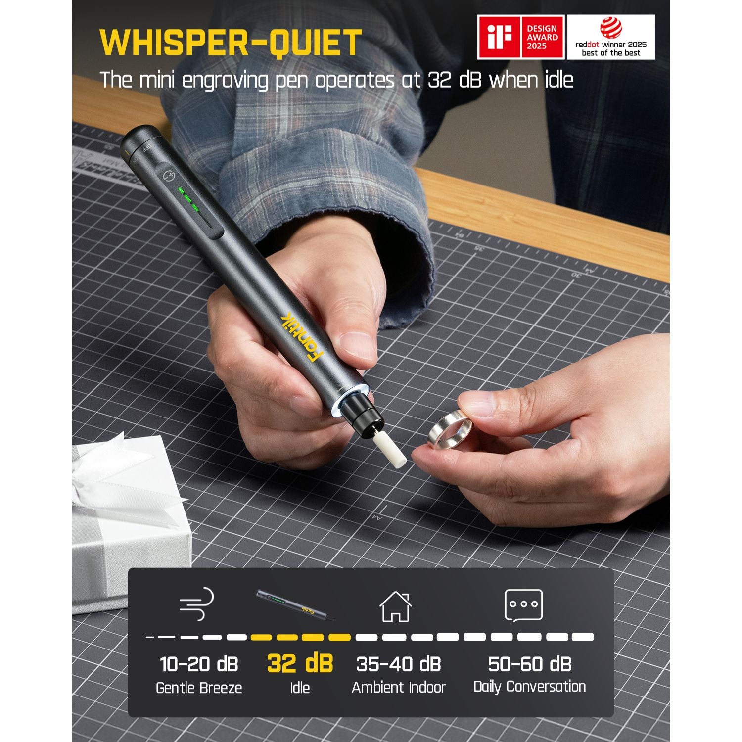 Fanttik F2 Master Mini Cordless Rotary Tool Kit 4V, Brushless Motor, 5 Variable Speed, 25000 RPM, Revostor Hub, 35 Accessories, Power Tool for Sanding, Polishing, Drilling, Carving, DIY Crafts