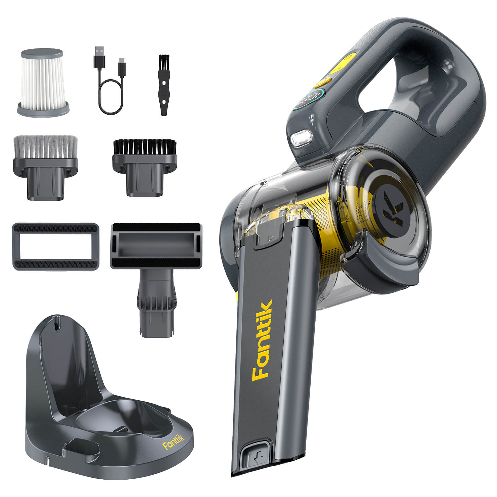 Fanttik Fold V10 Ultra Deluxe Handheld Vacuum Cordless, DynamicClean™ Dustbuster Vacuum for Home, Car