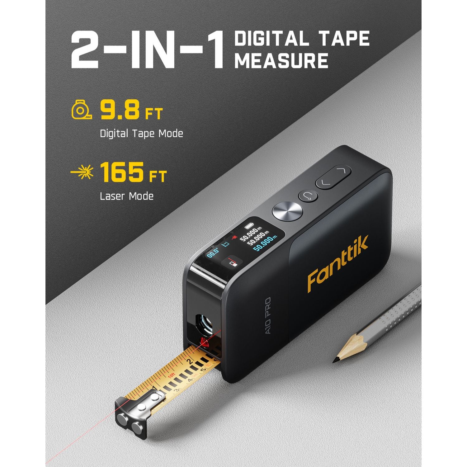 Fanttik A10 Pro 2-in-1 Digital Laser Tape Measure