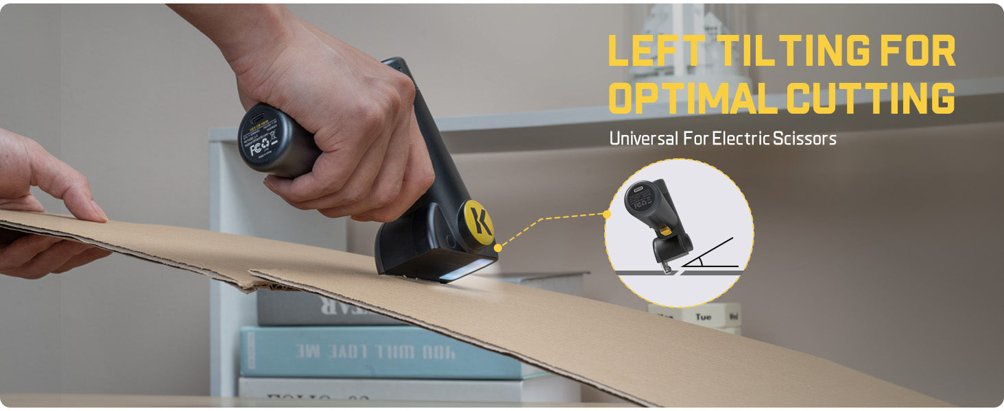 Fanttik C8 Nano 3.7V Cordless Electric Scissors with LED Display, Rechargeable Cardboard Cutter with 2 Blades, EasySwap Blade Change, LED Light, for Thin Cardboard Carpet Leather