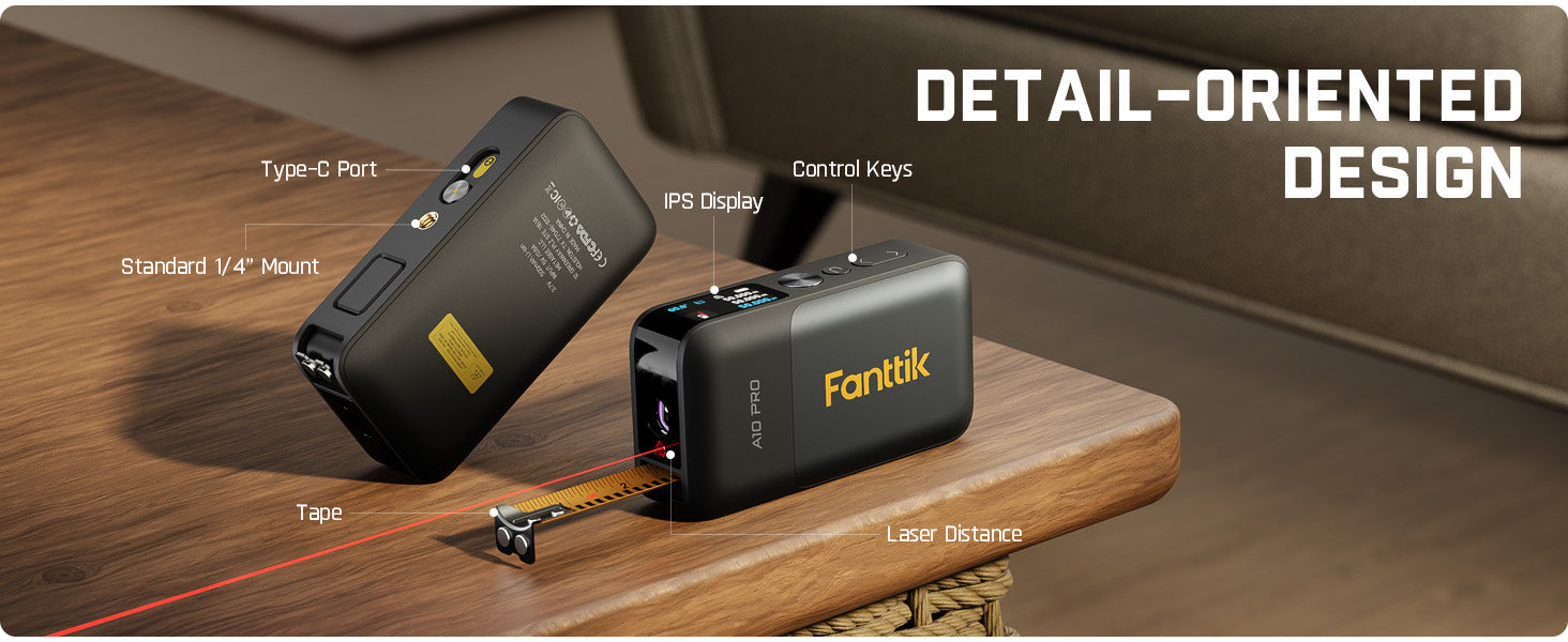 Fanttik A10 Pro 2-in-1 Digital Laser Tape Measure with HD IPS Color Display