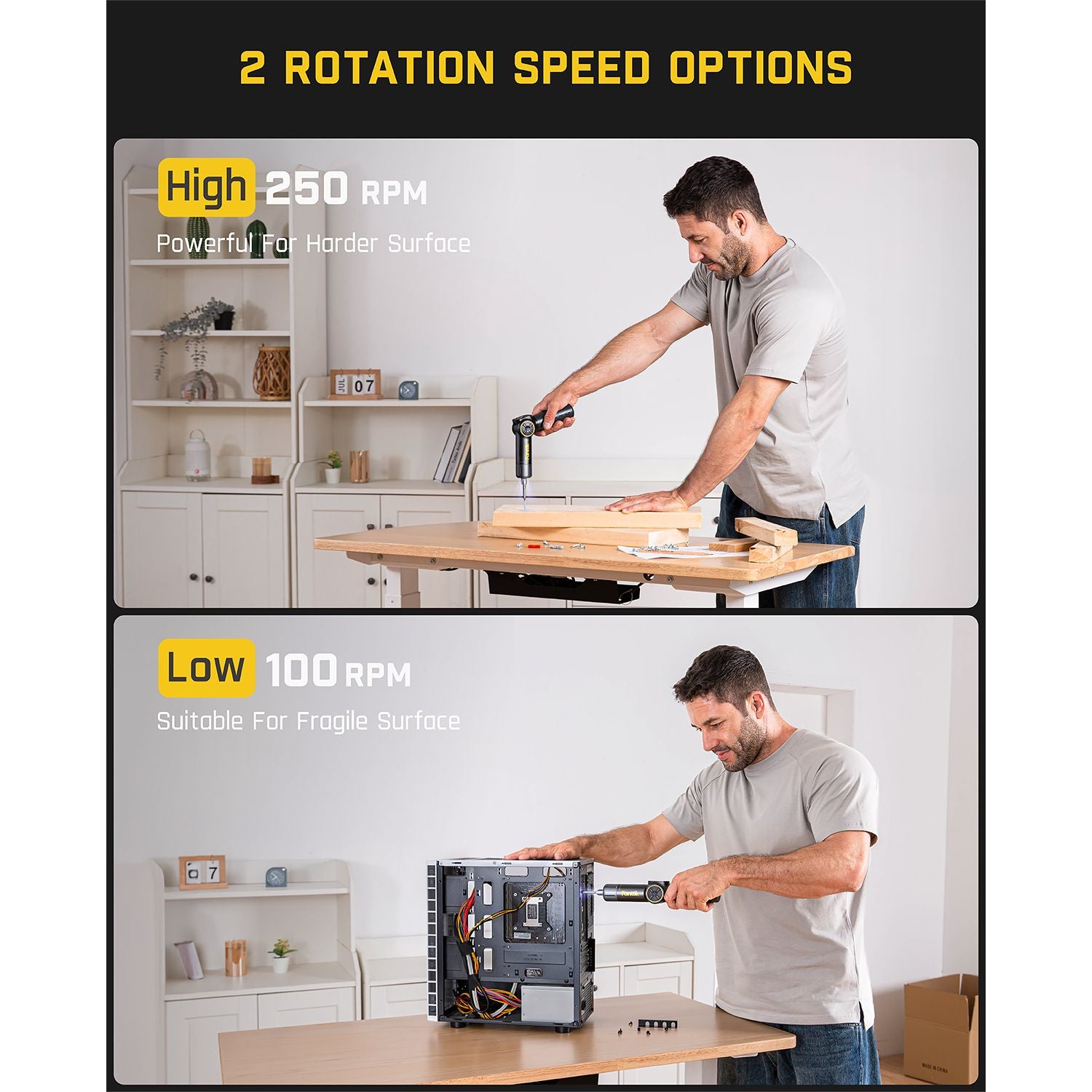 Fanttik Fold S1 APEX 3.7V Cordless Screwdriver, Electric Screwdriver, Screen Interaction, Pivot Handle, High/Low RPM Options, Max 7N.m, 20 Bits, 1/4''Hex, Ideas DIY Tool - Deluxe Edition