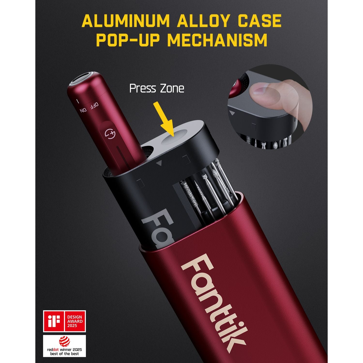 Fanttik F2 Master Mini Cordless Rotary Tool Kit 4V, Brushless Motor, 5 Variable Speed, 25000 RPM, Revostor Hub, 35 Accessories, Power Tool for Sanding, Polishing, Drilling, Carving, DIY Crafts