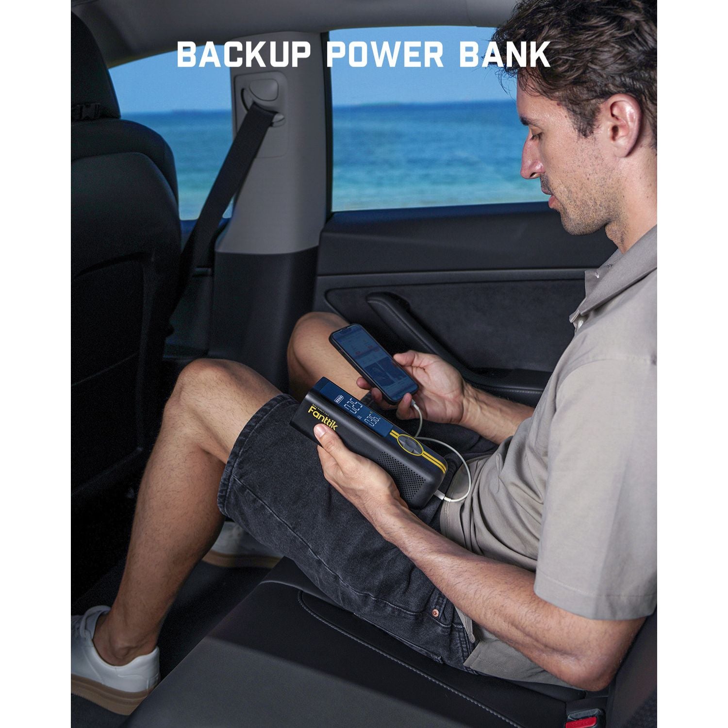 Fanttik X8 APEX™ Tire Inflator Portable Air Compressor, 2X Faster Inflation, 150PSI Cordless Tire Inflator with LCD Dual Screen, Suitable for MPV, Car, E-Bike, Motorcycle, For up to 26.3 Inch Tire