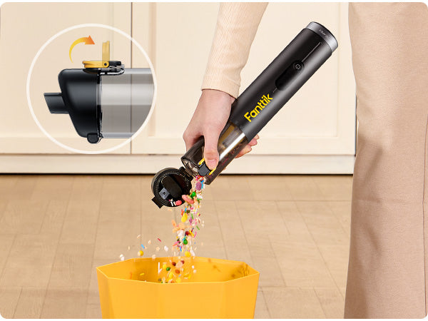 Fanttik Slim V10 Apex Cordless Car Vacuum, 4-in-1 Portable Mini Handheld Vacuum, 19000pa Suction Power, Upgraded Smart Digital Display, 2 Suction Modes for Car, Office Desk, Keyboards