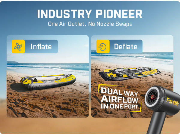 Fanttik X9 Classic Portable Tire Inflator, Jet-Inflate/Deflate Air Compressor with Light and Power Bank, 150PSI Cordless Air Pump for Car, Motorcycle, Bike, Ball, Air Mattress, Kayak, Swimming Ring