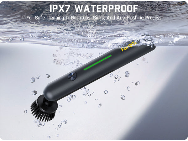 Fanttik G9 Nano Electric Spin Scrubber, Cordless Power Grout Brush, Type-C Fast Charging with LED Power Display, IPX7 Waterproof, 8 Replaceable Heads for Cleaning Grout, Tile, Shower, Tub