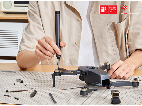 Fanttik E1 Max 3.7V Electric Screwdriver, Mini Precision Screwdriver Set, 50 Magnetic Bits, Magnetic Storage, 5/32‘’Hex, Repair Tool Kit for Electronics Phone Camera Laptop Watch 