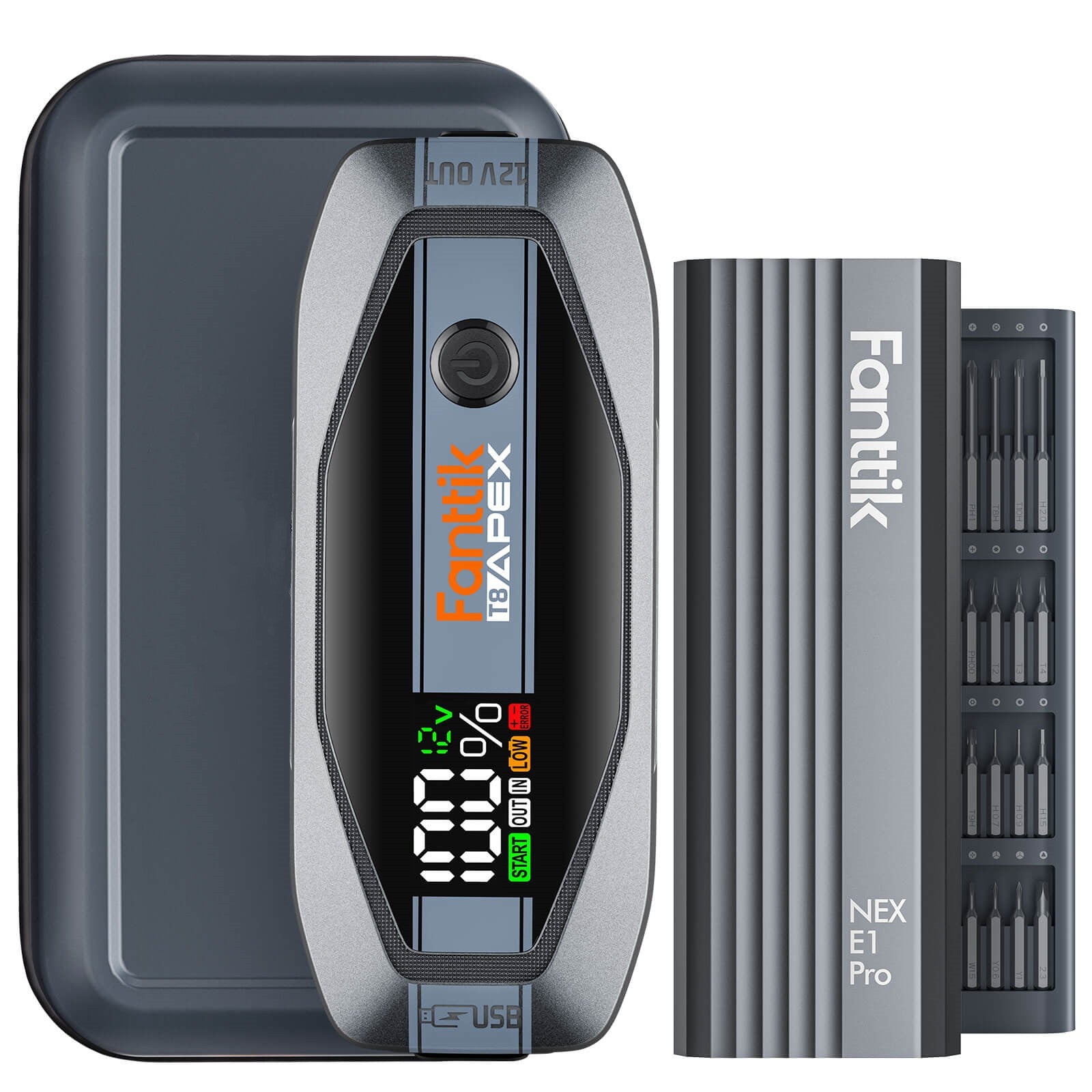 Fanttik E1 PRO Precision Electric Screwdriver and  T8 APEX Jump Starter Deluxe Package